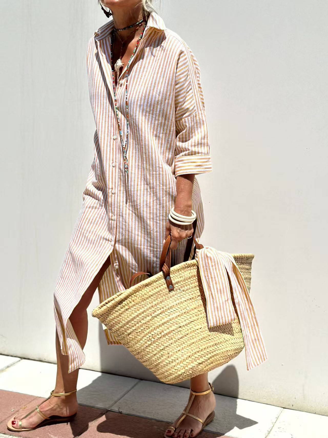 벨트가 있는 맥시 여름 린넨룩 롱 튜닉 드레스 여성 캐 - Casual Loose Linen Shirt Dress 리뷰 및 가격