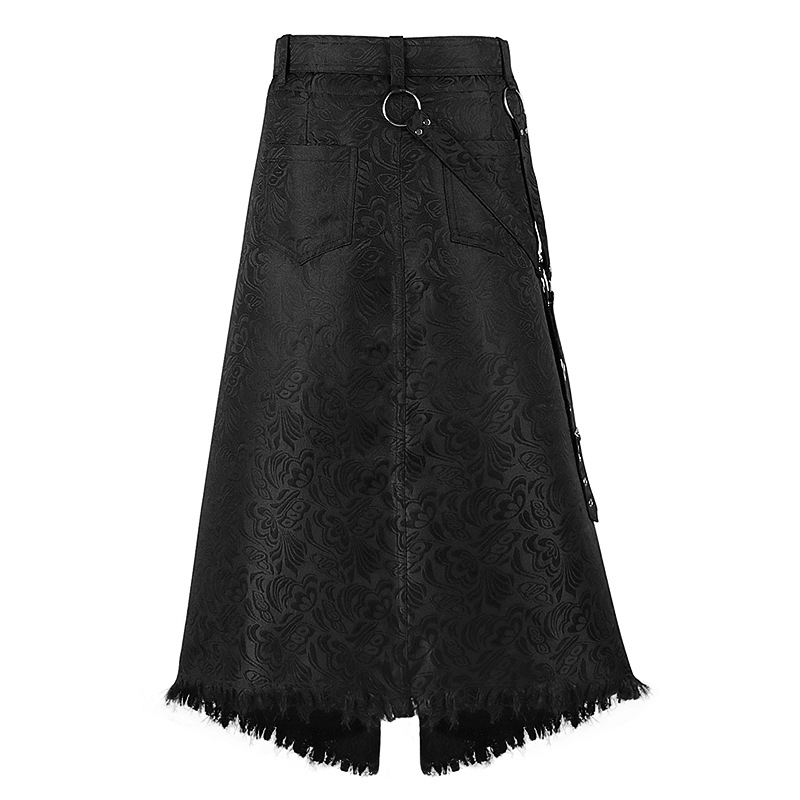 남성용 고딕 자카드 비대칭 킬트 스커트, 술 장식, 옆 - Skirts 리뷰 및 가격