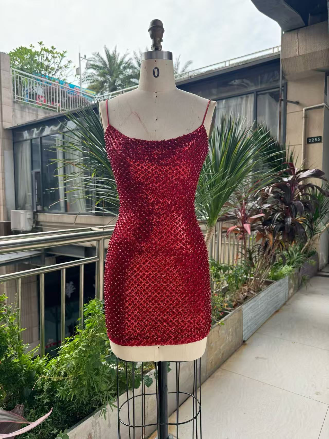 여성용 반짝이 라인스톤 장식 바디콘 미니 드레스 스파게 - Sparkly Rhinestone Club Party Dress 리뷰 및 가격