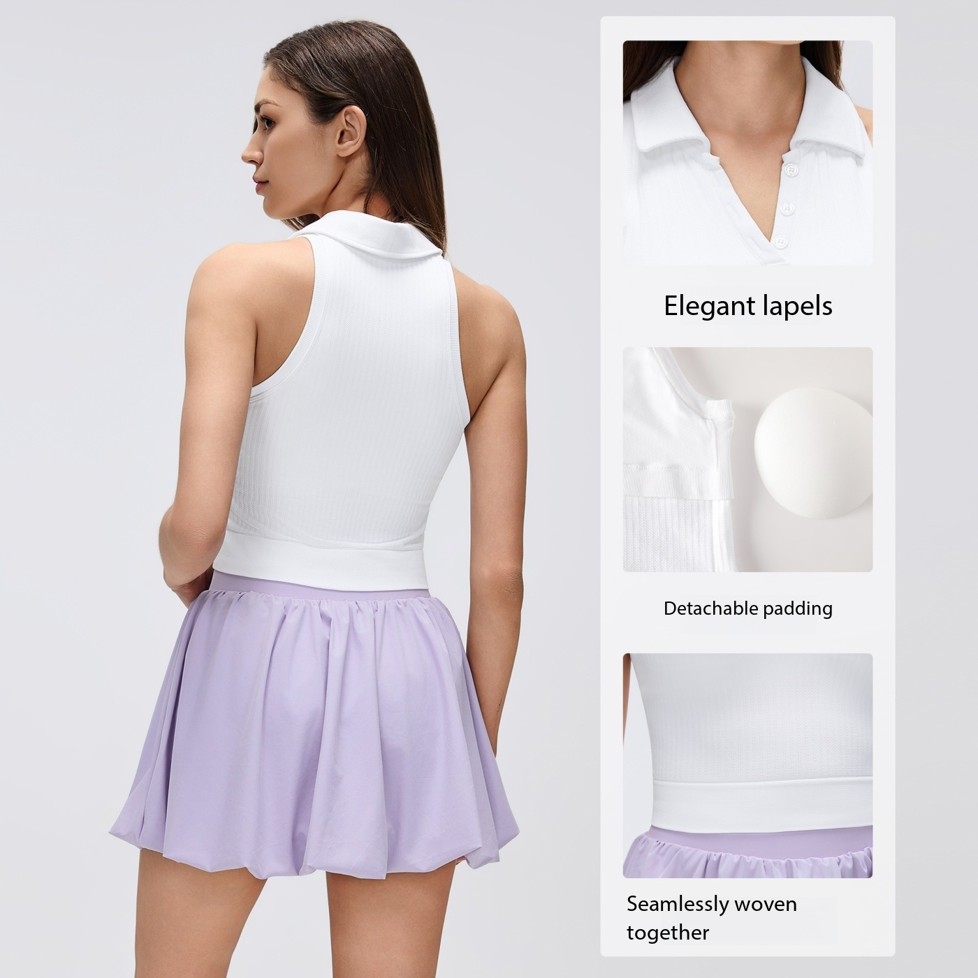 레몬 여성용 리브드 폴로넥 스포츠 탱크탑 (탈부착 가능 - Seamless Ribbed Workout Tank Top 리뷰 및 가격
