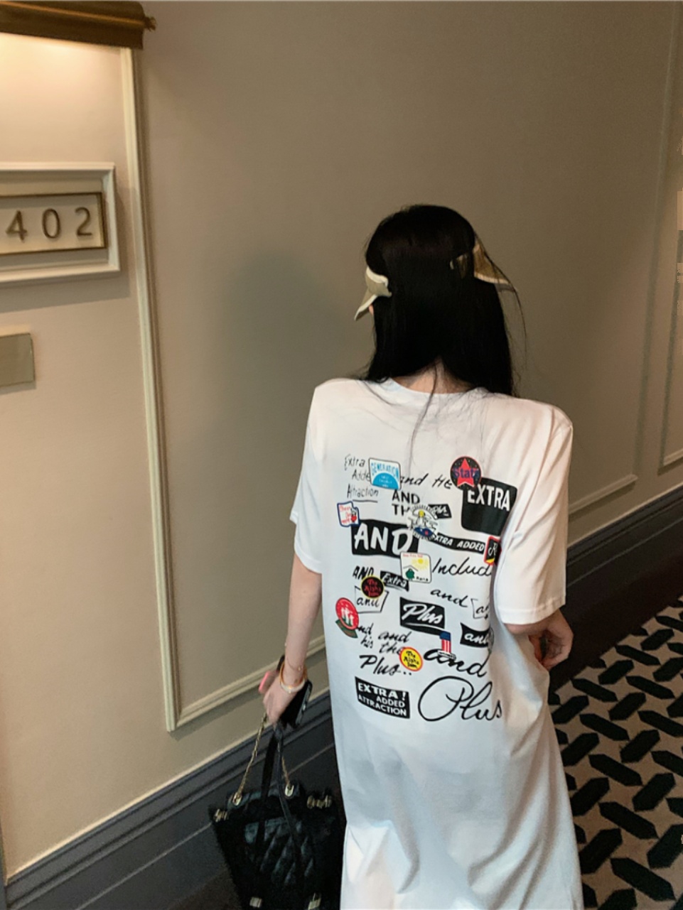 블랙 반팔 티셔츠 드레스 여성 여름 루즈핏 미디 무릎  - Korean Style A Line Shirt Dress 리뷰 및 가격